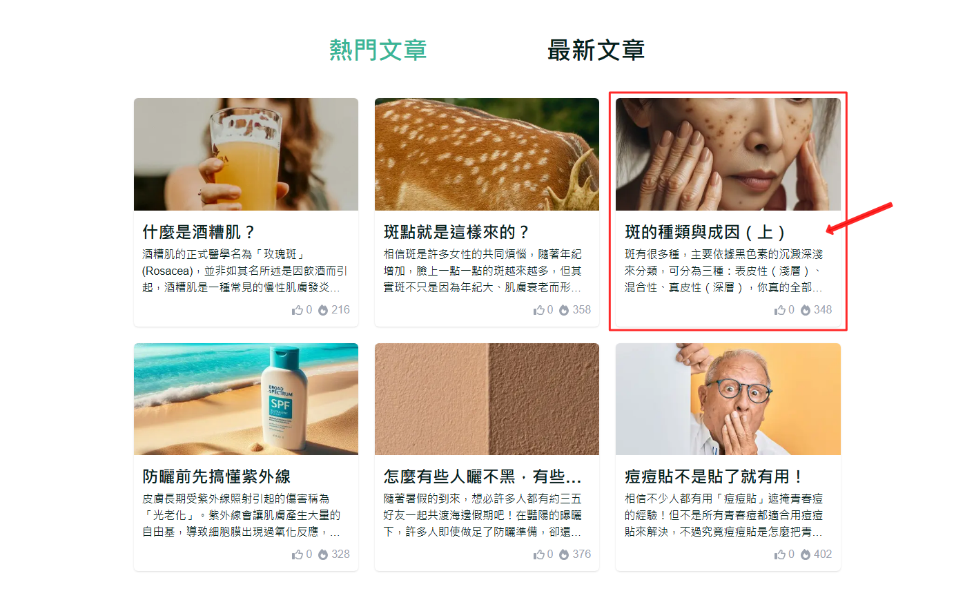 熱門文章與推薦內容