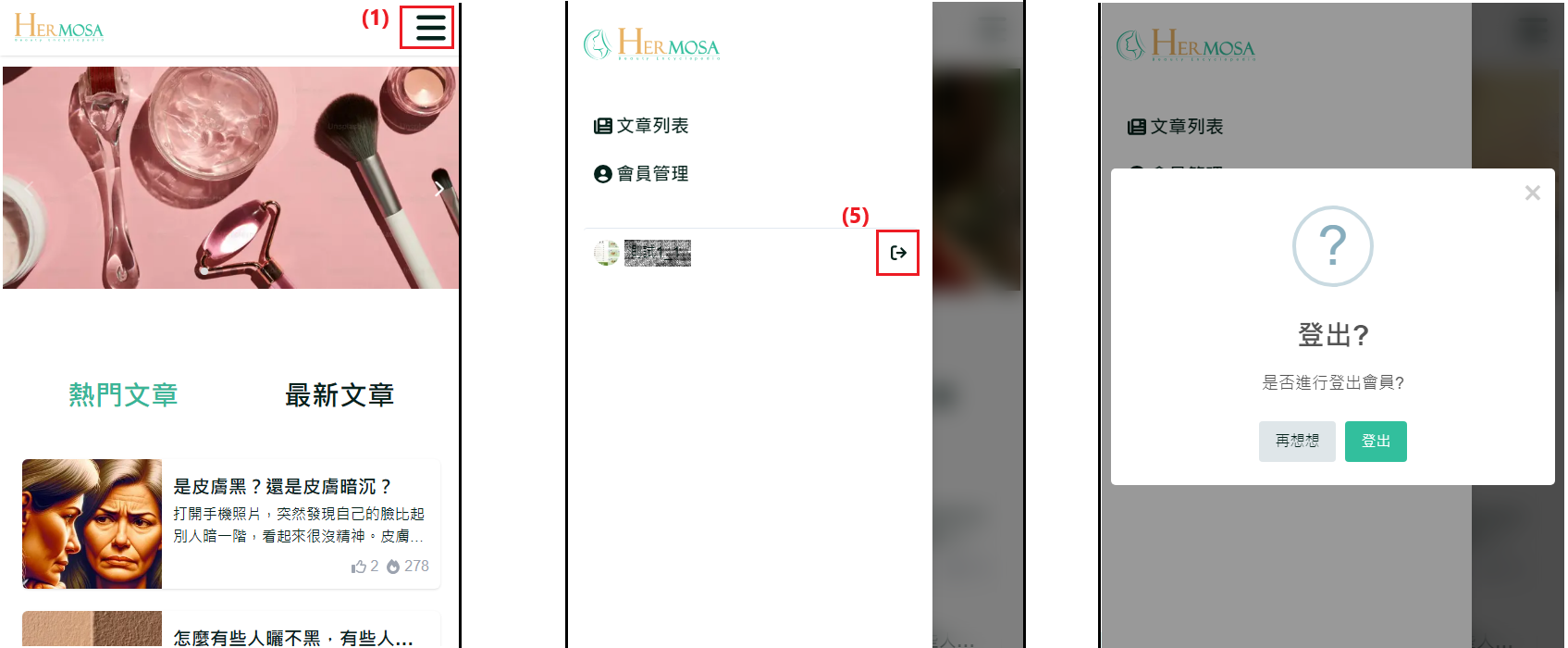 登入和登出流程